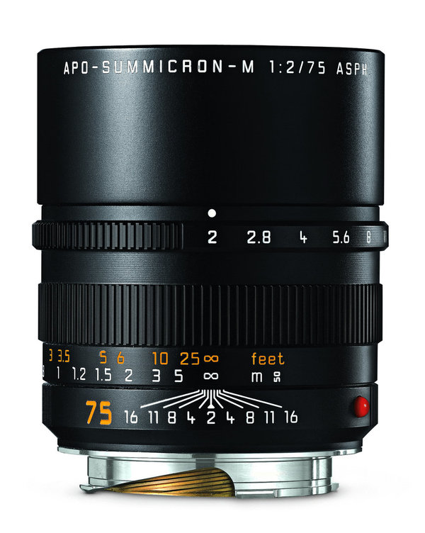 Leica APO-Summicron-M F2/75mm ASPH. - Schwarz Eloxiert