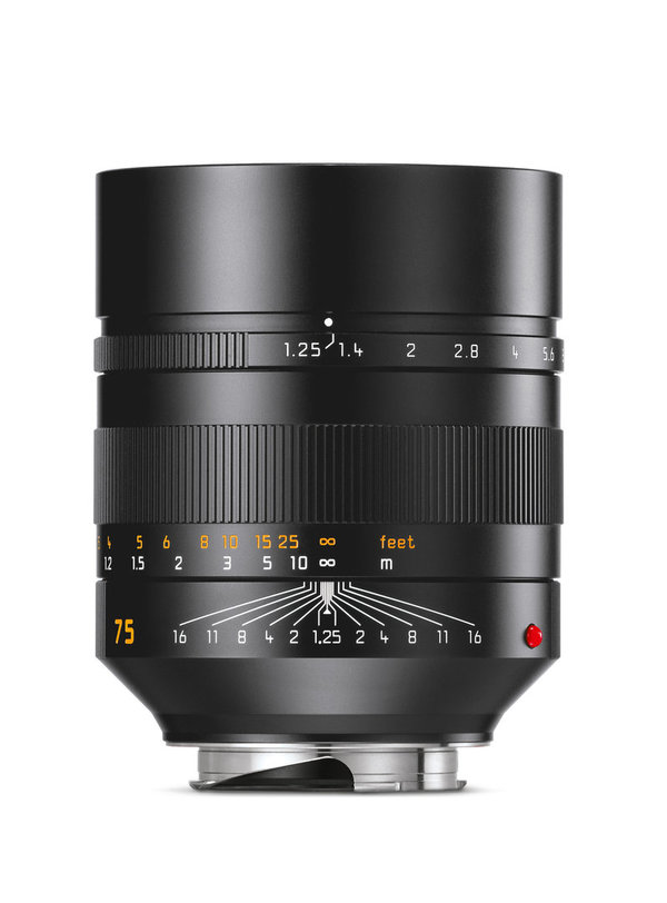 Leica Noctilux-M F1.25/75mm ASPH. - Schwarz Eloxiert