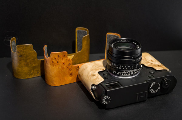 Partridge Holz Case für Leica M10 - Fichtenholz nussbraun